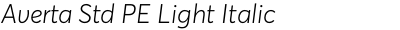 Averta Std PE Light Italic